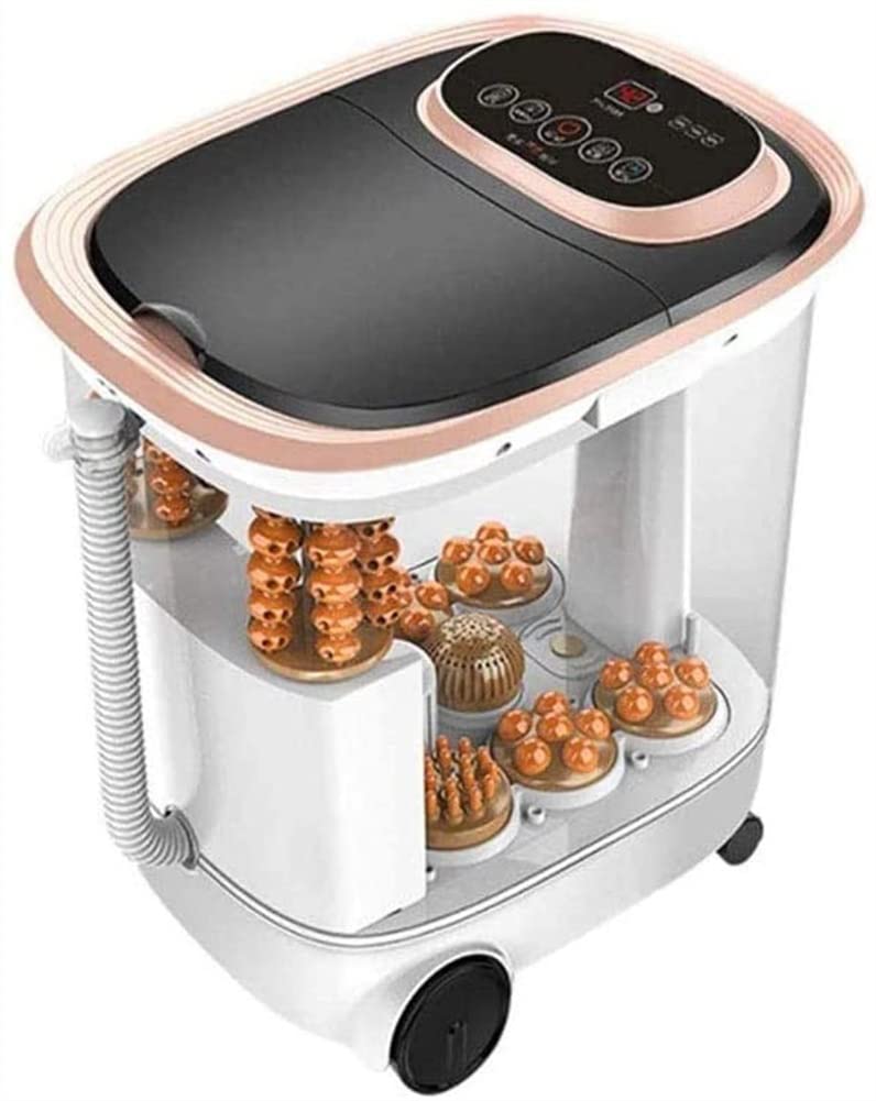 Electric Foot Spa Bath Massager with Heat & Bubbles - Digital Temperature Control, Ergonomic Rollers for Relaxation - Relieve Tired Feet & Muscle Pain - Perfect for Home Spa, Self-Care & Post-Workout Recovery (White)