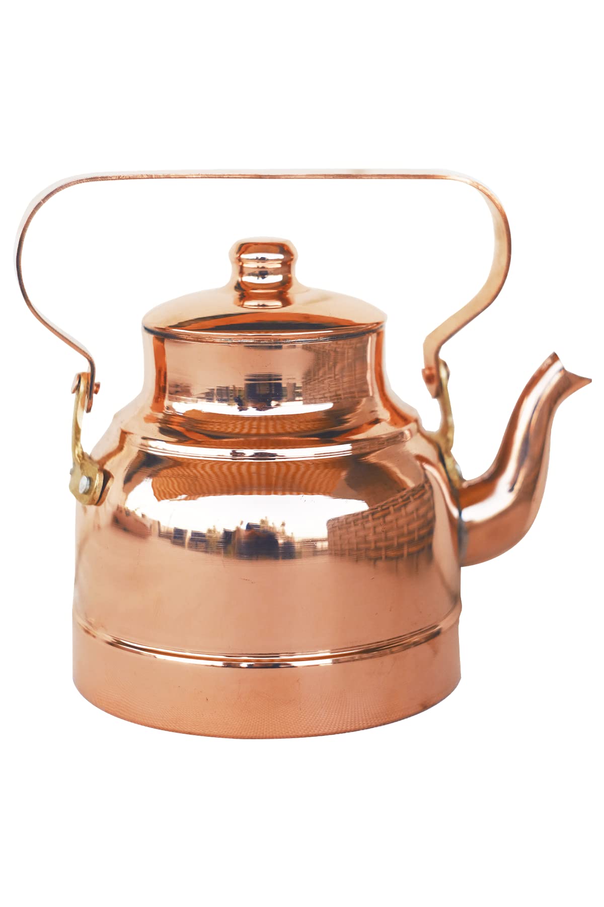 Premium 1.3L Shining Copper Tea Kettle - Handcrafted Stovetop Teapot for Tea Lovers, Perfect for Home Brewing, Camping & Gift Giving