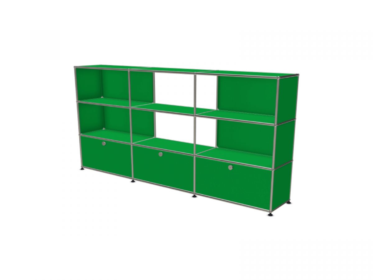 Haller High Sideboard with 3 Drawers - Modern Storage Cabinet for Living Room, Dining Room & Entryway - Solid Wood Buffet Console Table for Home Organization & Decor