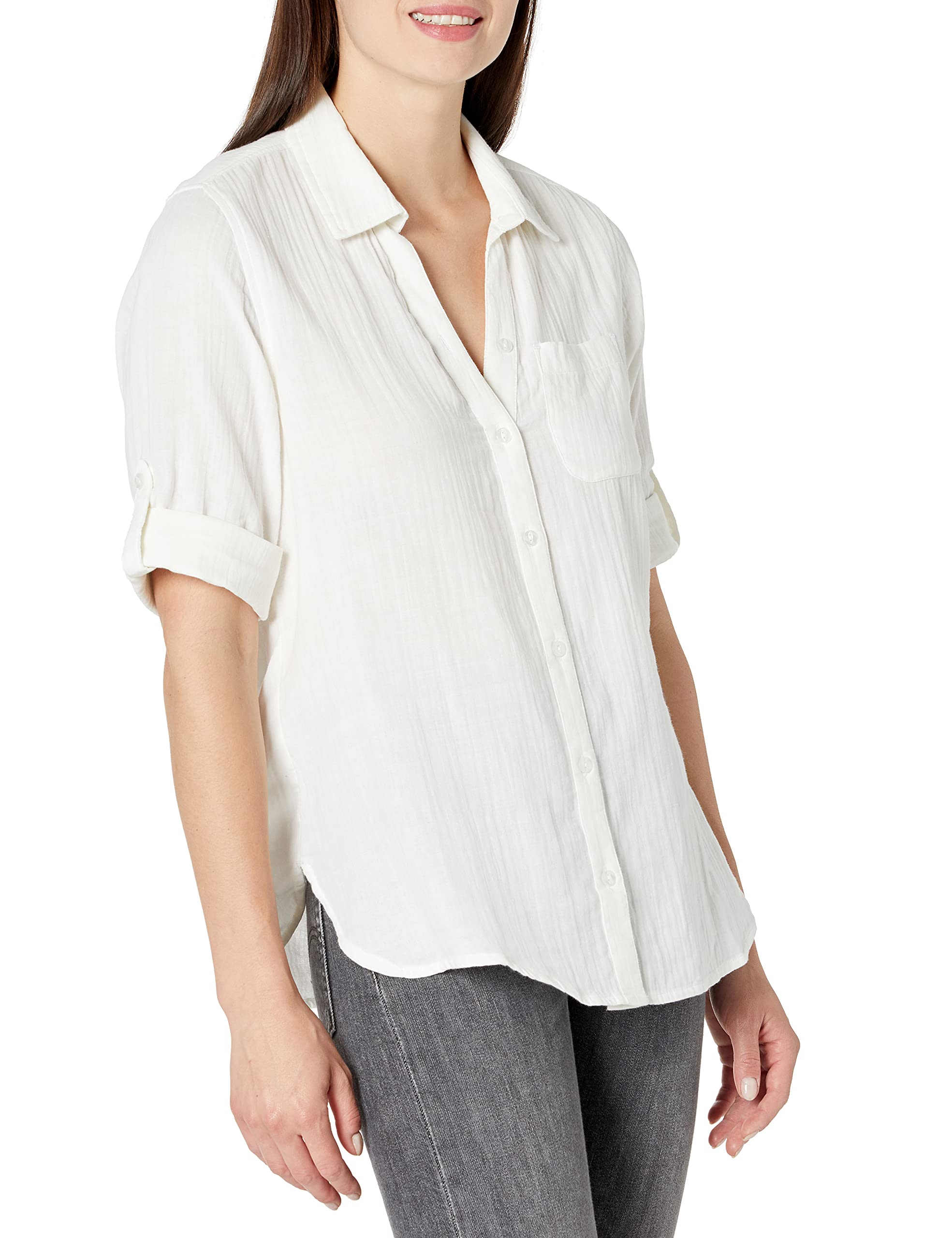 Jag Jeans Women's Adley Button-Up Shirt | Stylish Casual Blouse for Work & Outings | Perfect for Office, Dates & Weekend Wear