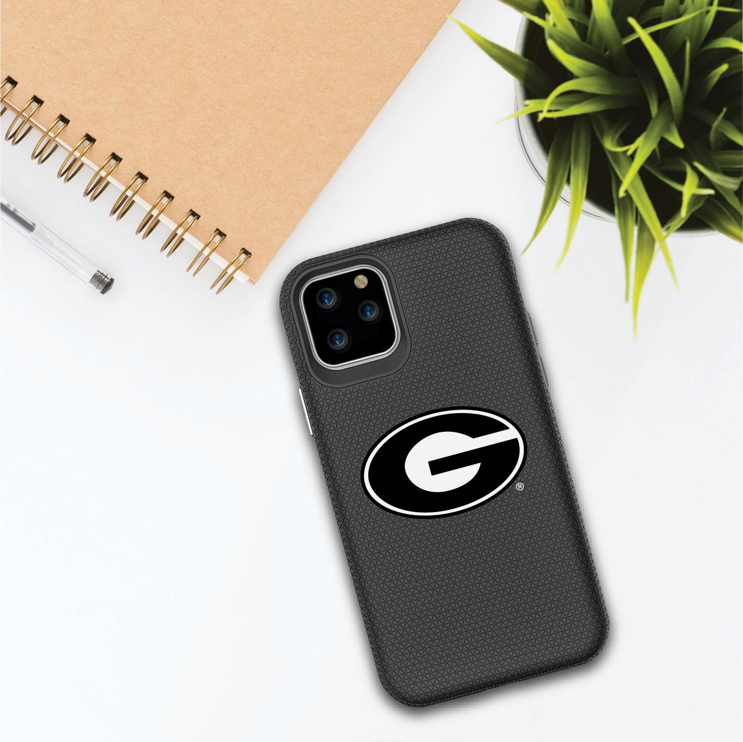 OTM Essentials Durable Tough Shell Phone Case for iPhone 12 Pro Max - University of Georgia Bulldogs Design - Perfect for School, Work & Everyday Protection