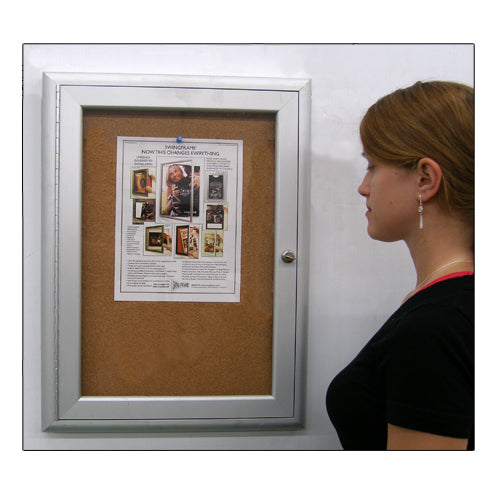 11 x 14 Inch Outdoor Enclosed Bulletin Board with Radius Edge Cabinet Corners - Weatherproof Message Board for Schools, Offices, and Community Centers