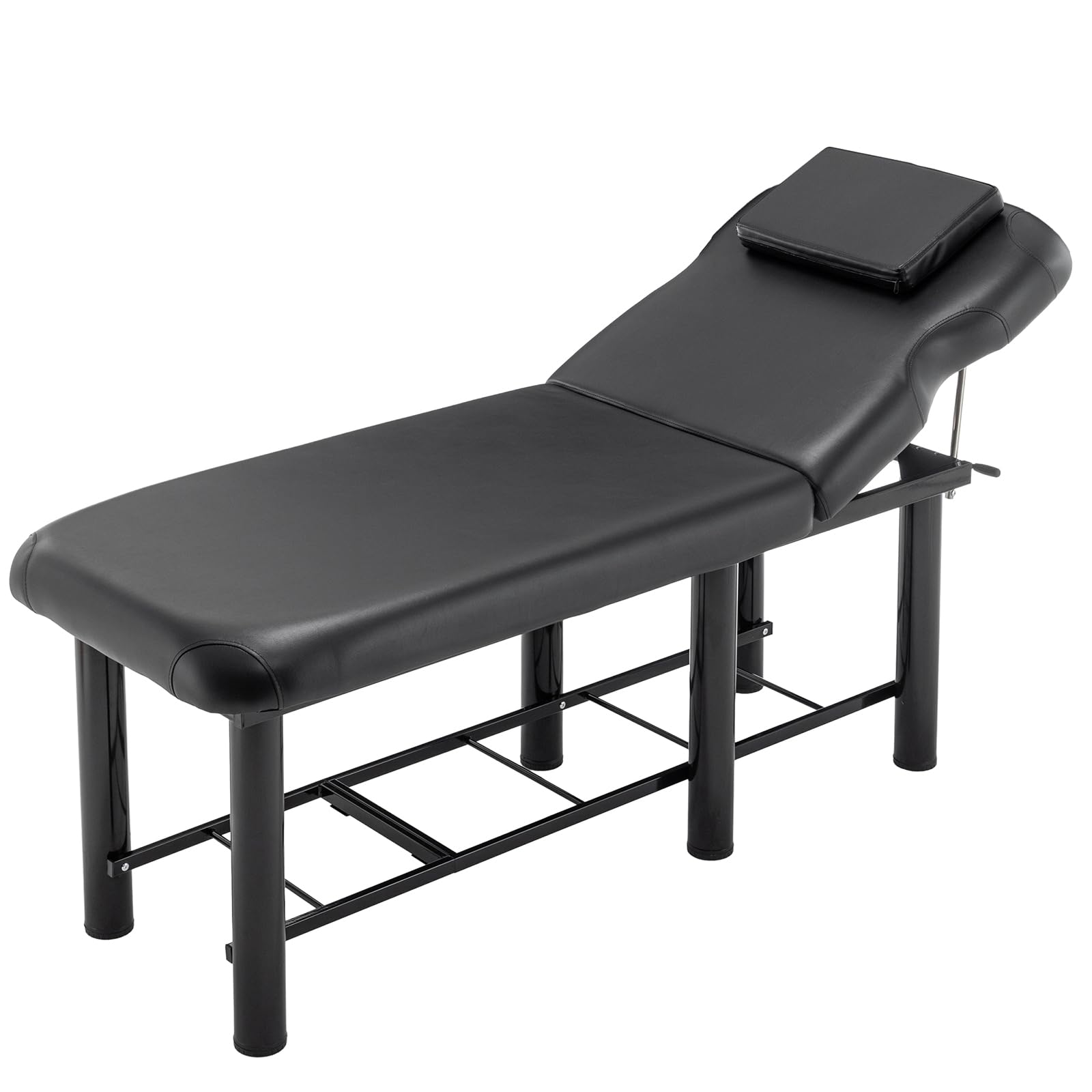 Professional Heavy Duty Massage Table with Metal Frame - Adjustable Spa & Physical Therapy Bed, PU Leather Waxing & Exam Table for Estheticians (Black) - Perfect for Salon, Clinic & Home Use