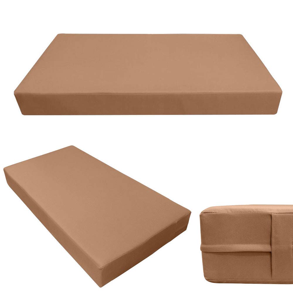 Prolinemax Outdoor Style 1 Full Knife Edge Daybed Mattress Cover - Waterproof Fitted Sheet with Bolster Pillow for Patio, Poolside & Sunbathing