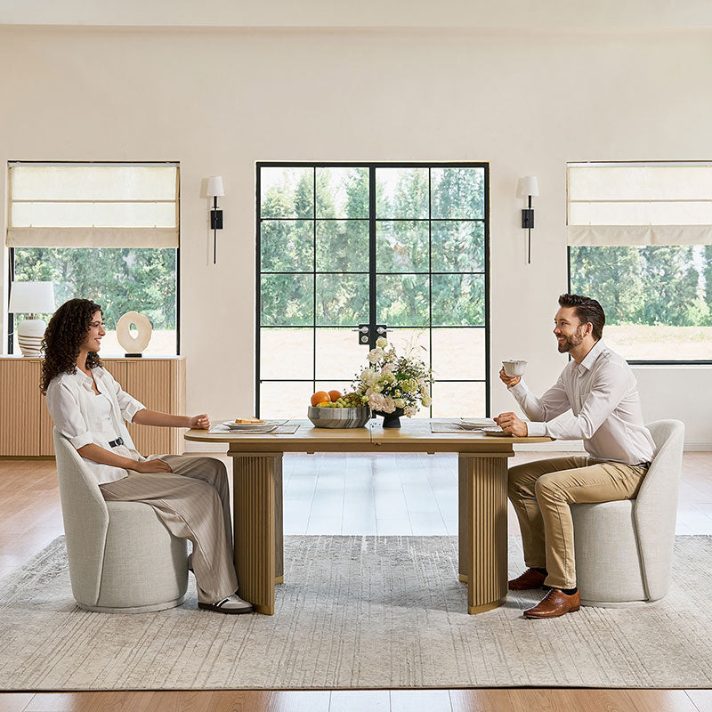 Modern Curved Back Swivel Dining Chair - Ergonomic Comfort for Kitchen, Dining Room & Office - Perfect for Home Decor & Entertaining Guests