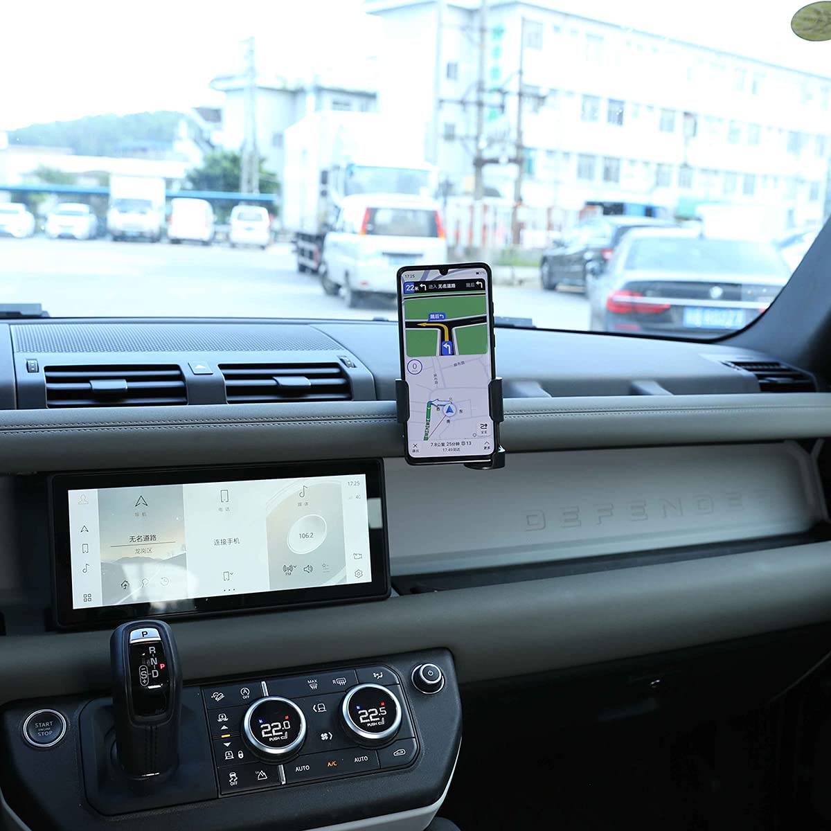 Premium Aluminum Alloy Dashboard Side Phone Mount Holder for Land Rover Defender 90 & 110 (2020-2022 Models) - Secure Car Accessories for Hands-Free Navigation & Safe Driving