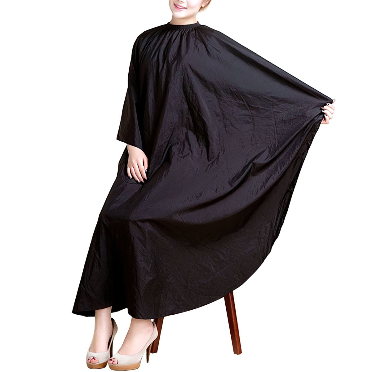 Professional Hair Cutting Cape - Waterproof & Reusable Barber Cloak for Salon & Home Use - Single Color (Black/Blue/Red) - Perfect for Haircuts, Styling & Grooming at Home or Salon
