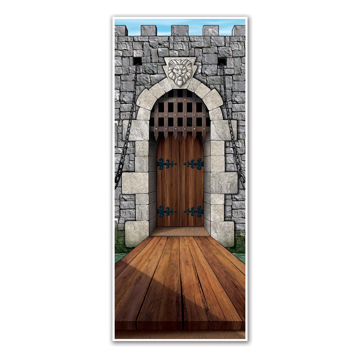 Beistle 12-Pack Castle Party Door Covers - Decorative Entrance Decor for Medieval, Halloween, and Birthday Party Themes - Perfect for Home, School, and Event Decorations