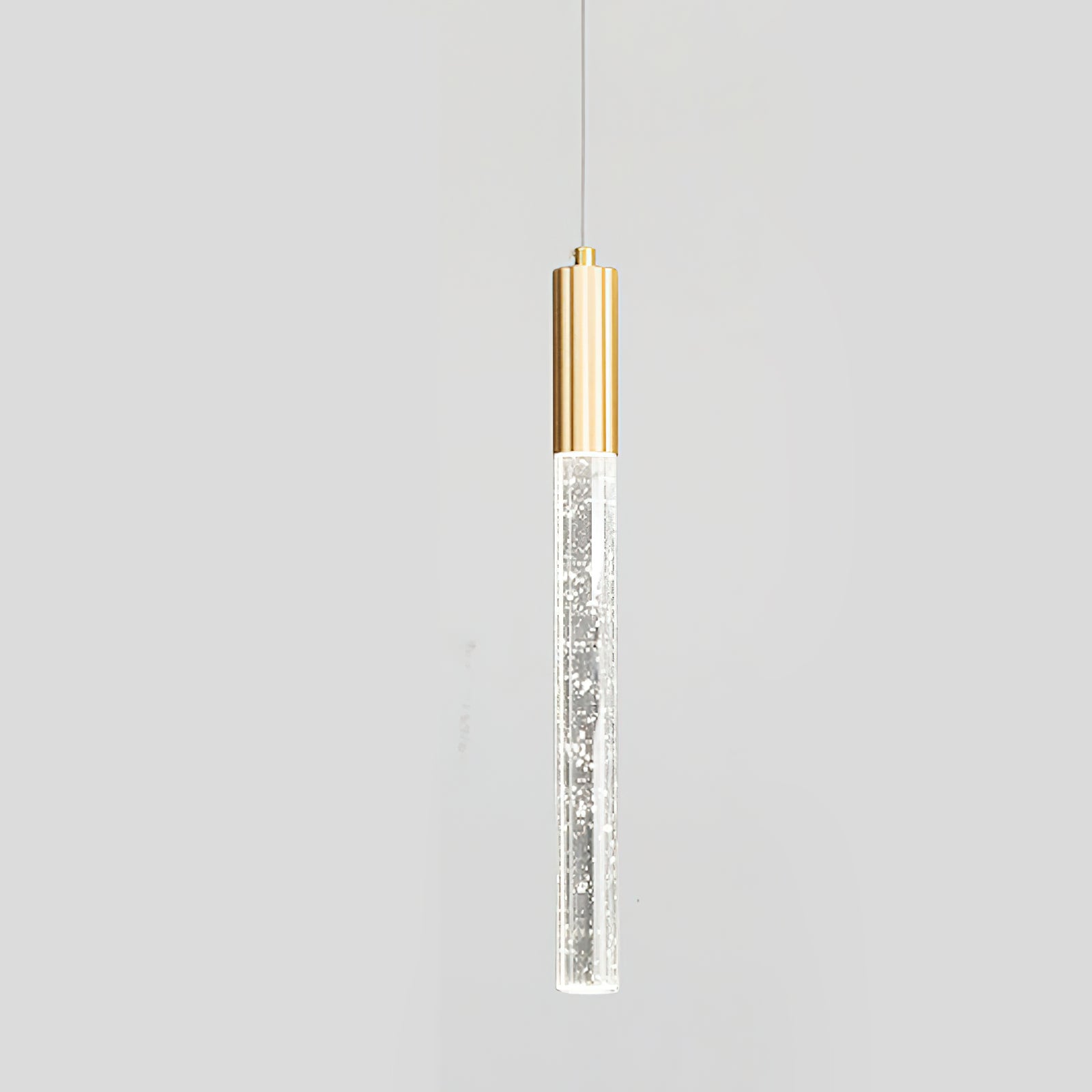 Modern Bubble Glass Pendant Light - Elegant Hanging Chandelier for Dining Room, Kitchen Island & Bedroom Decor - Dimmable LED Lighting Fixture