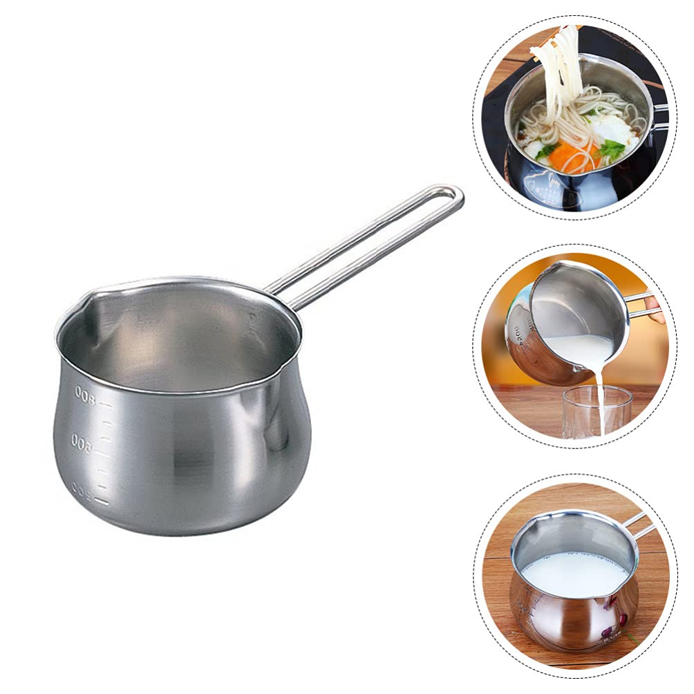 1pc Stainless Steel Chocolate & Cheese Melting Pot - Double Boiler Heating Bowl for Fondue, Candy Making, Baking & Kitchen Use - Durable & Versatile Melting Pot for Home & Professional Chefs