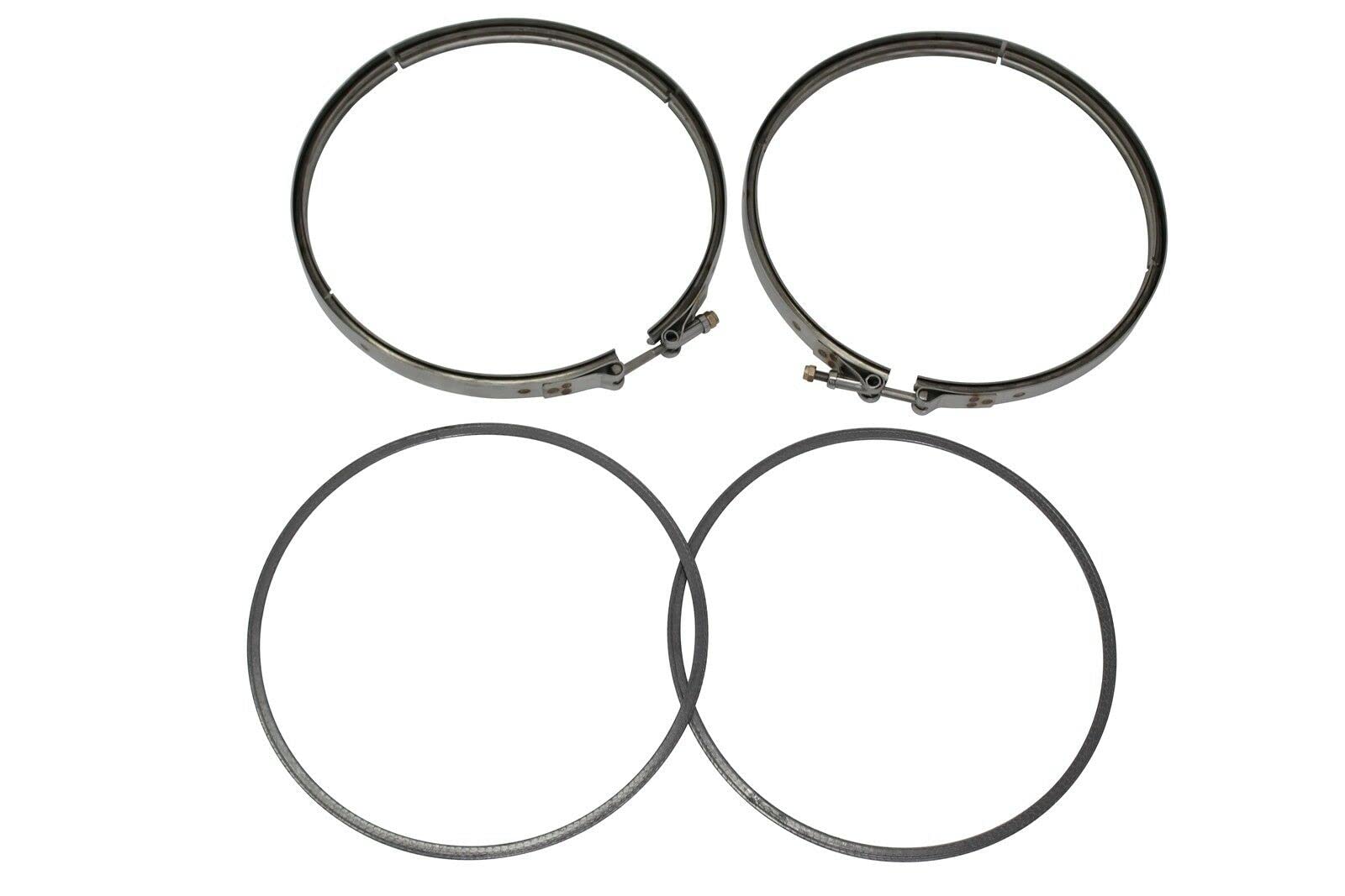 Premium DPF Filter Clamp & Gasket Kit for Cummins ISX - OEM 2871453 & 2871863 Replacement - Heavy Duty Diesel Exhaust System Maintenance for Trucks & RVs