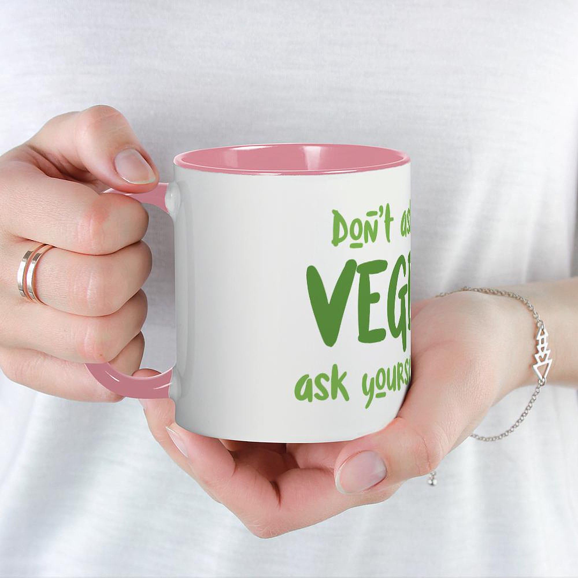 Why Not Vegetarian? 11 oz (325 ml) Ceramic Coffee Mug - Perfect for Tea, Hot Chocolate & Office Use