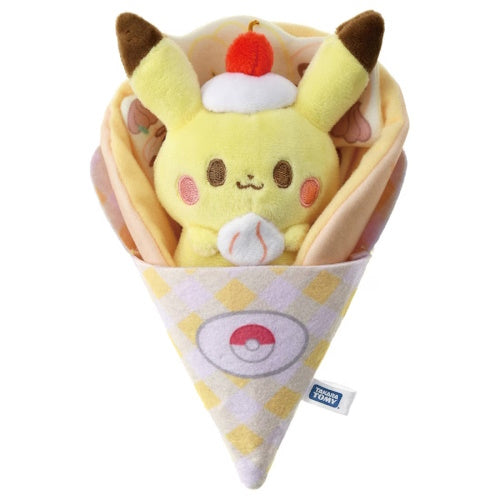 Takara Tomy 4 Inch Pokemon Plush Doll - Peaceful Place Crepe Series | Cute Collectible Toy for Kids & Fans | Perfect for Bedroom Decor, Gift Giving, and Anime Collections
