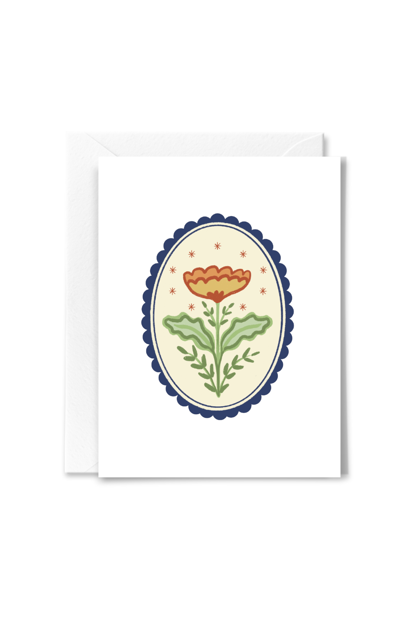 Yellow Flowers and Stars Greeting Card - Elegant Floral Design for Birthdays, Anniversaries & Special Occasions