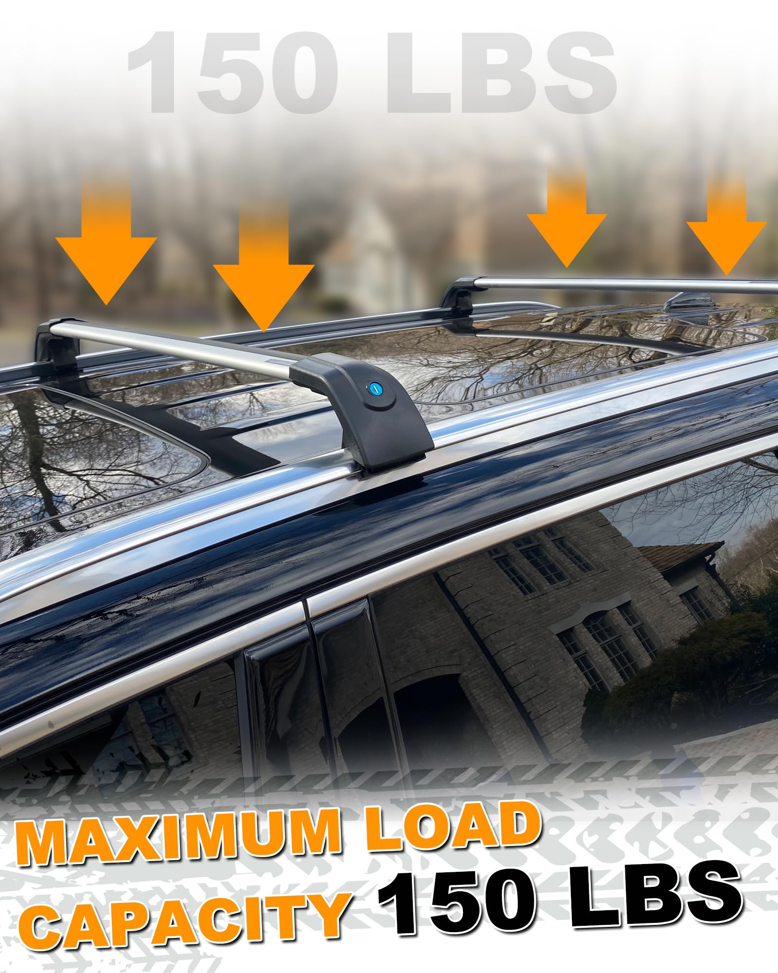 Volvo XC90 Cross Bars 2015-2025 - Snailfly Lockable Roof Rack Cargo Carrier for SUV Luggage & Outdoor Gear - Perfect for Camping, Skiing & Road Trips