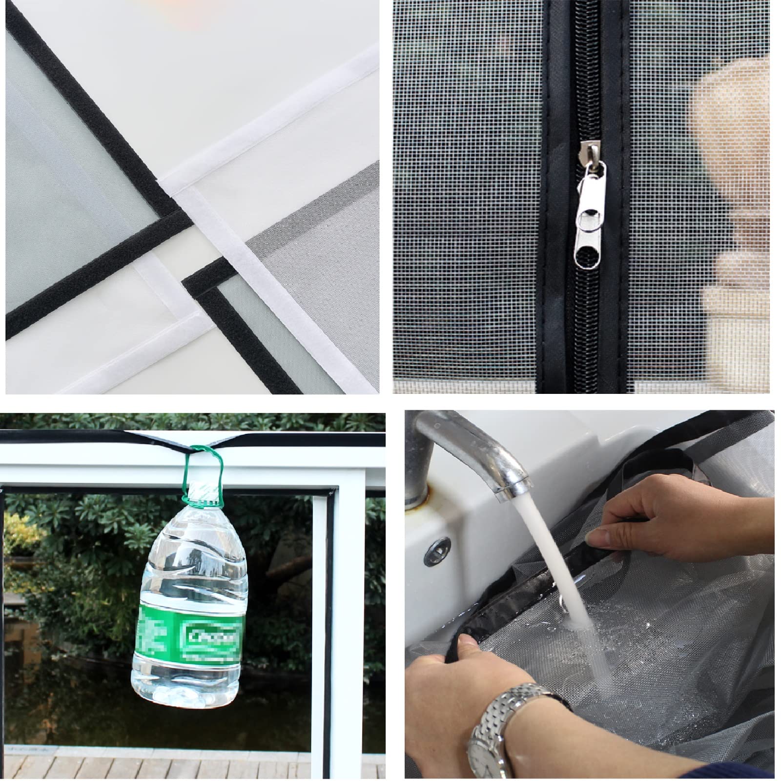 Zhangqingxiu Fiberglass Fly Screens for Windows - Invisible, Pull-Resistant & Heat-Resistant Mesh Screen - Customizable Size (43 Options) - Easy DIY Installation - Perfect for Home, Office & Patio Bug Protection