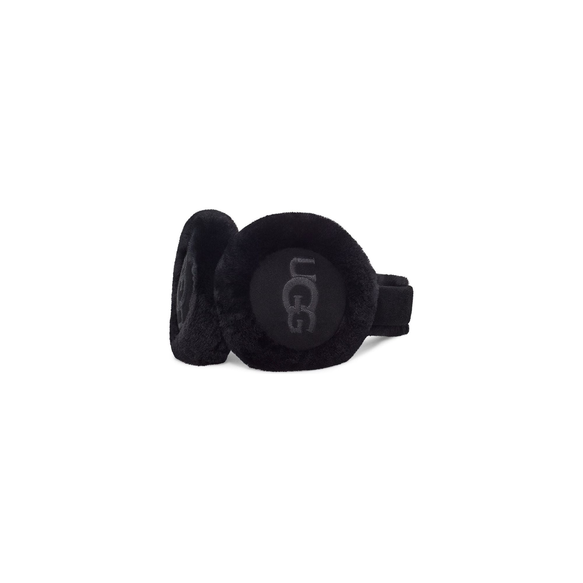 UGG Women's Sheepskin Embroidered Earmuffs - Winter Warm Fleece Lined Ear Muffs for Cold Weather - Perfect for Outdoor Activities, Skiing, and Snowboarding