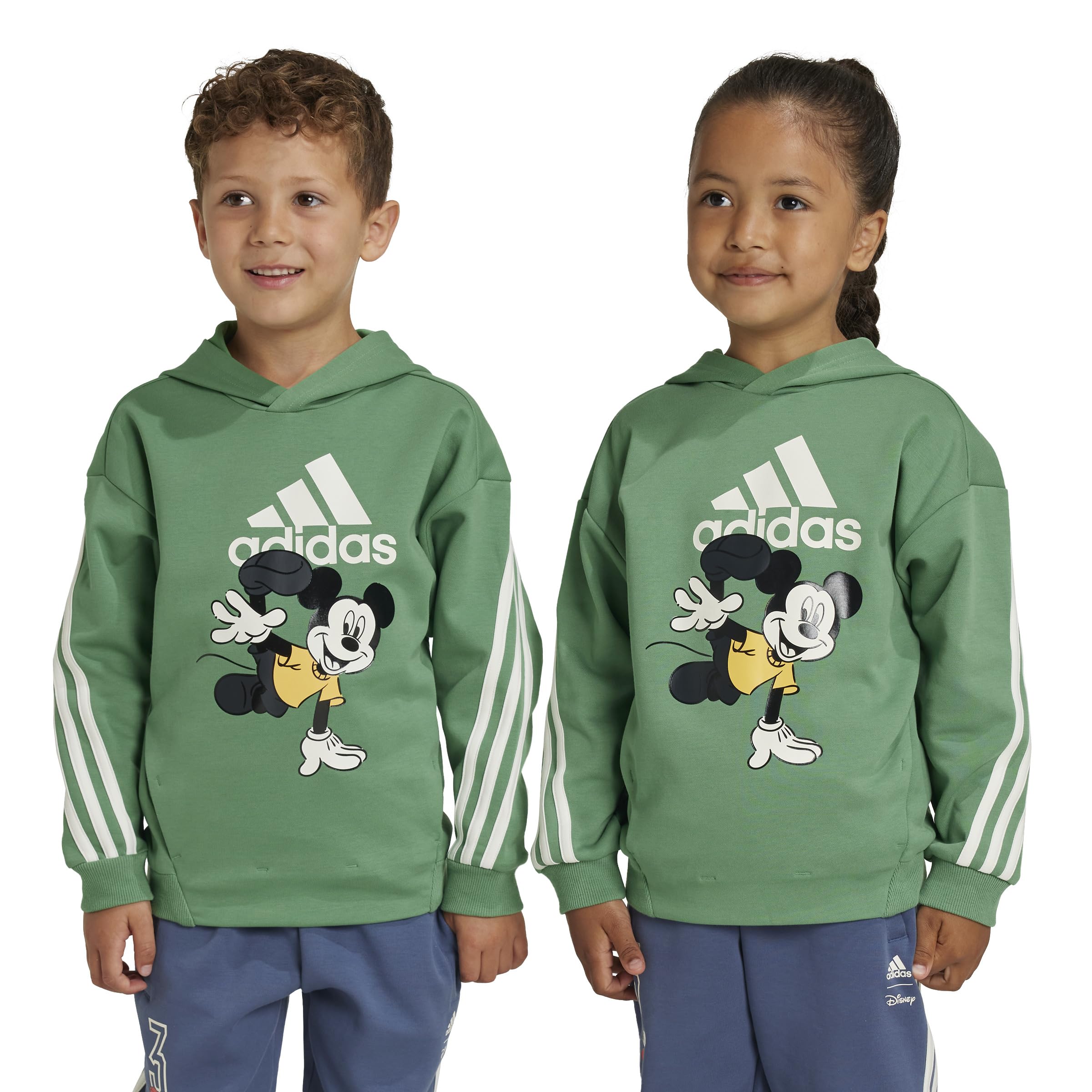 Adidas Kids' Disney Mickey Mouse Hooded Sweatshirt - Warm & Cute Pullover for Boys & Girls - Perfect for School, Playdates & Family Outings