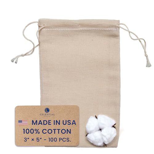 3x5 Inch (Pack of 100) - Natural Drawstring