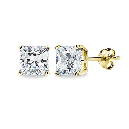 7x7mm - Yellow Gold Flash