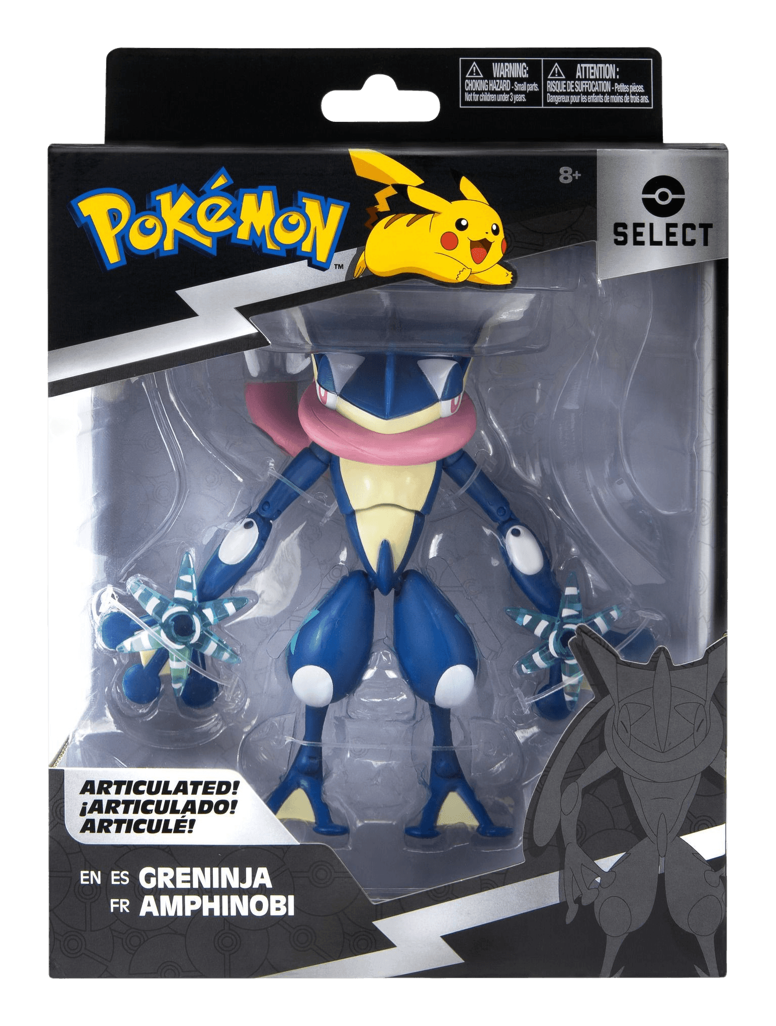 Jazwares Pokemon Select Greninja Action Figure (6 Inch) - Perfect for Collectors, Battles, and Display | Official Pokemon Merchandise