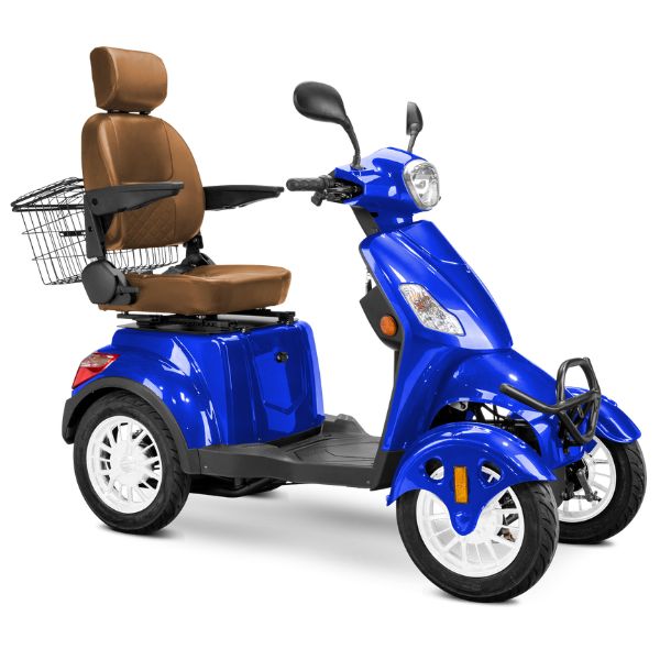 Premium Full Size 4 Wheel Mobility Scooter for Adults - Lightweight Electric Wheelchair with Long Battery Life - Ideal for Outdoor Travel, Shopping & Daily Mobility Assistance