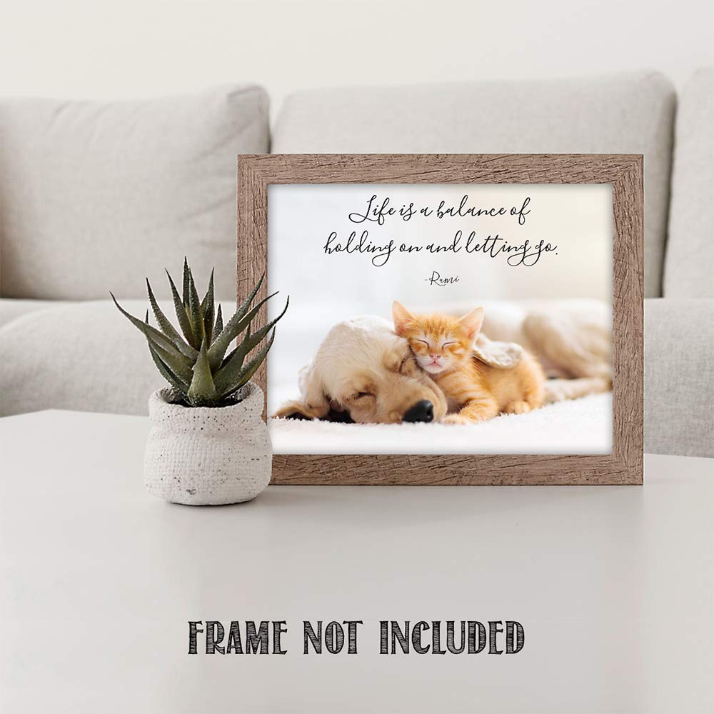 TJ Originals - Motivational Wall Art 11x14, Zen & Spiritual Decor with Rumi Quotes - Perfect Gift for Home & Office