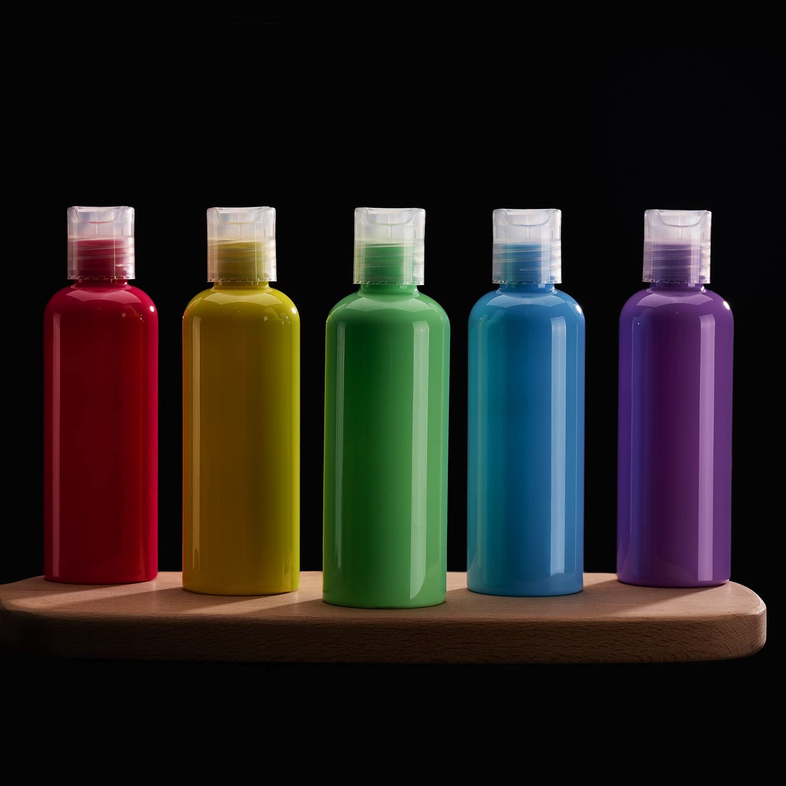 3.4 oz (100ml) TSA Approved Travel Bottles for Toiletries - 5 Pack Leak Proof Small Plastic Shampoo Containers with Labels | Perfect for Airplane Carry On, Gym, Camping & Vacation Essentials