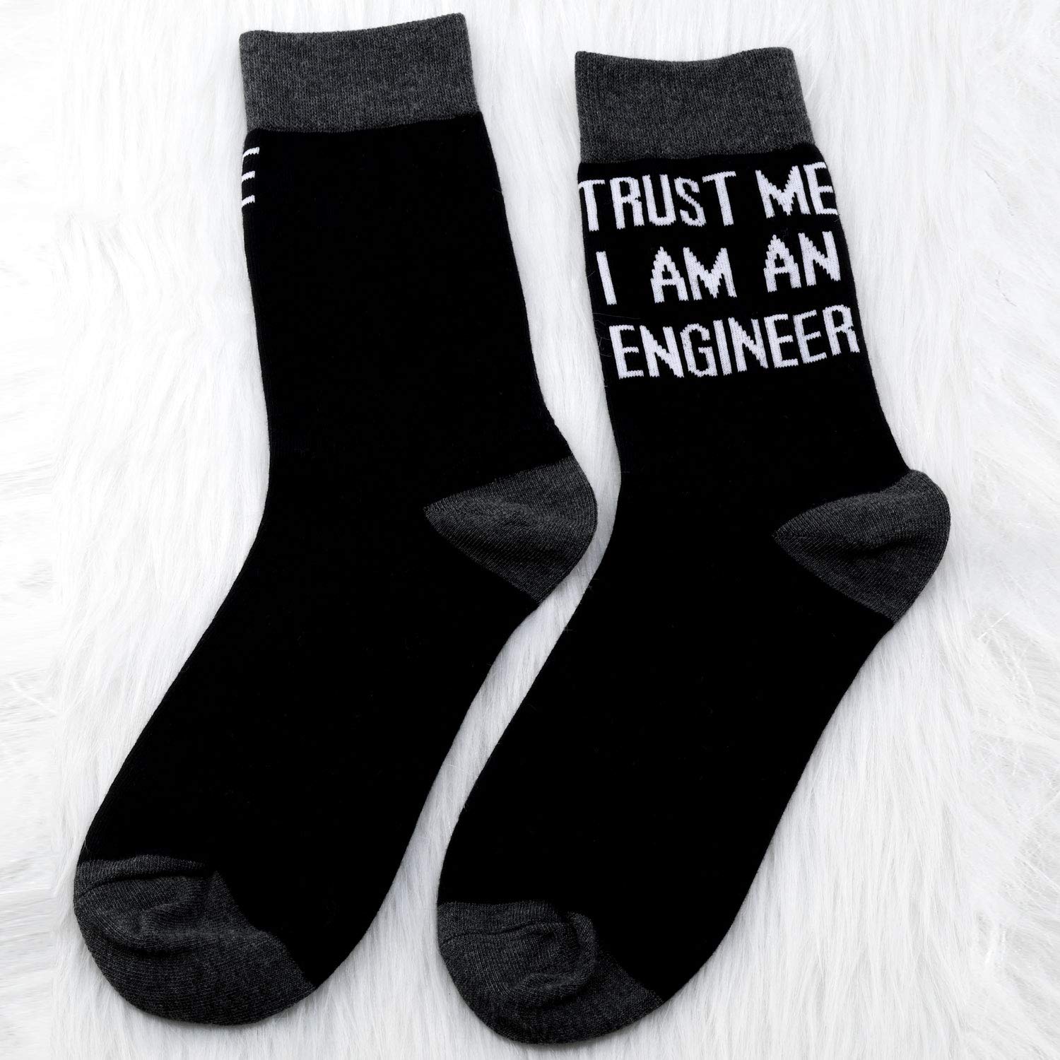 MBMSO Engineer Socks - 2 Pairs Funny Engineering Socks for Men & Women | Cool Geek Gifts for Engineers, Programmers & Tech Lovers | Perfect for Work, Gag Gifts & STEM Enthusiasts