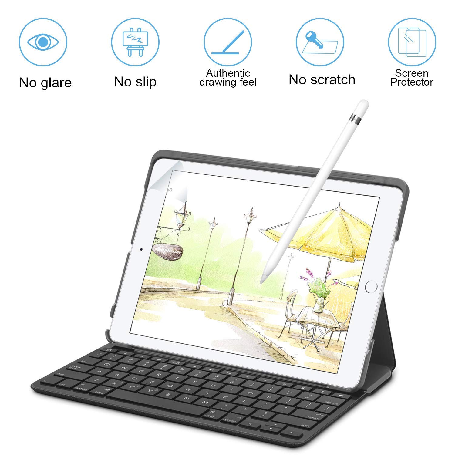 XIRON 2-Pack Matte PET Paper Screen Protector for iPad 9th/8th/7th Generation (10.2 Inch 2021/2020/2019) - Anti Glare Film with Paper-Like Writing Feel - Perfect for Drawing, Note Taking & Eye Protection