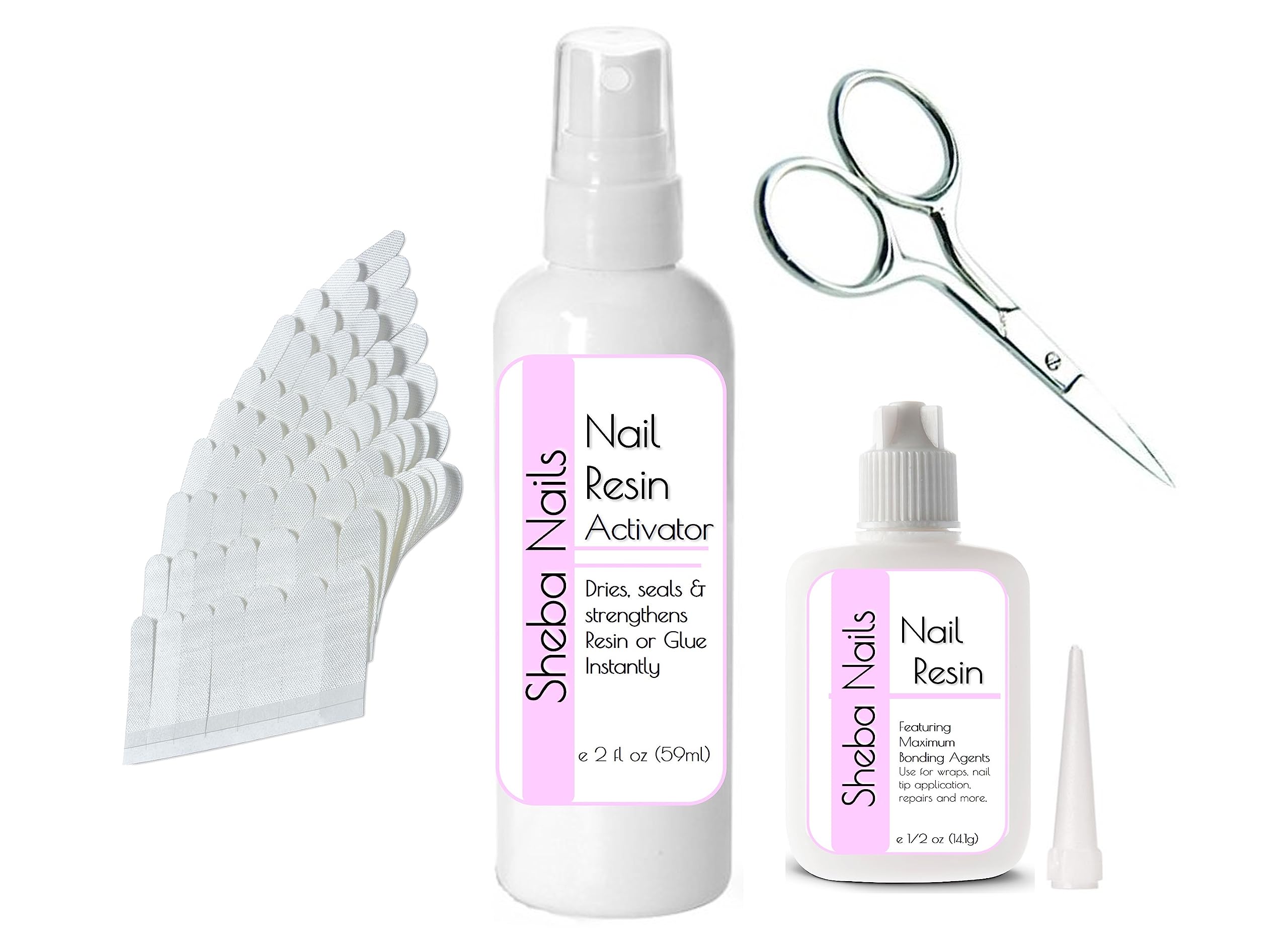 SHEBA NAILS Precut Fiberglass Nail Wrap Starter Kit - DIY Salon-Quality Nails at Home | Perfect for Manicures, Nail Art & Extensions
