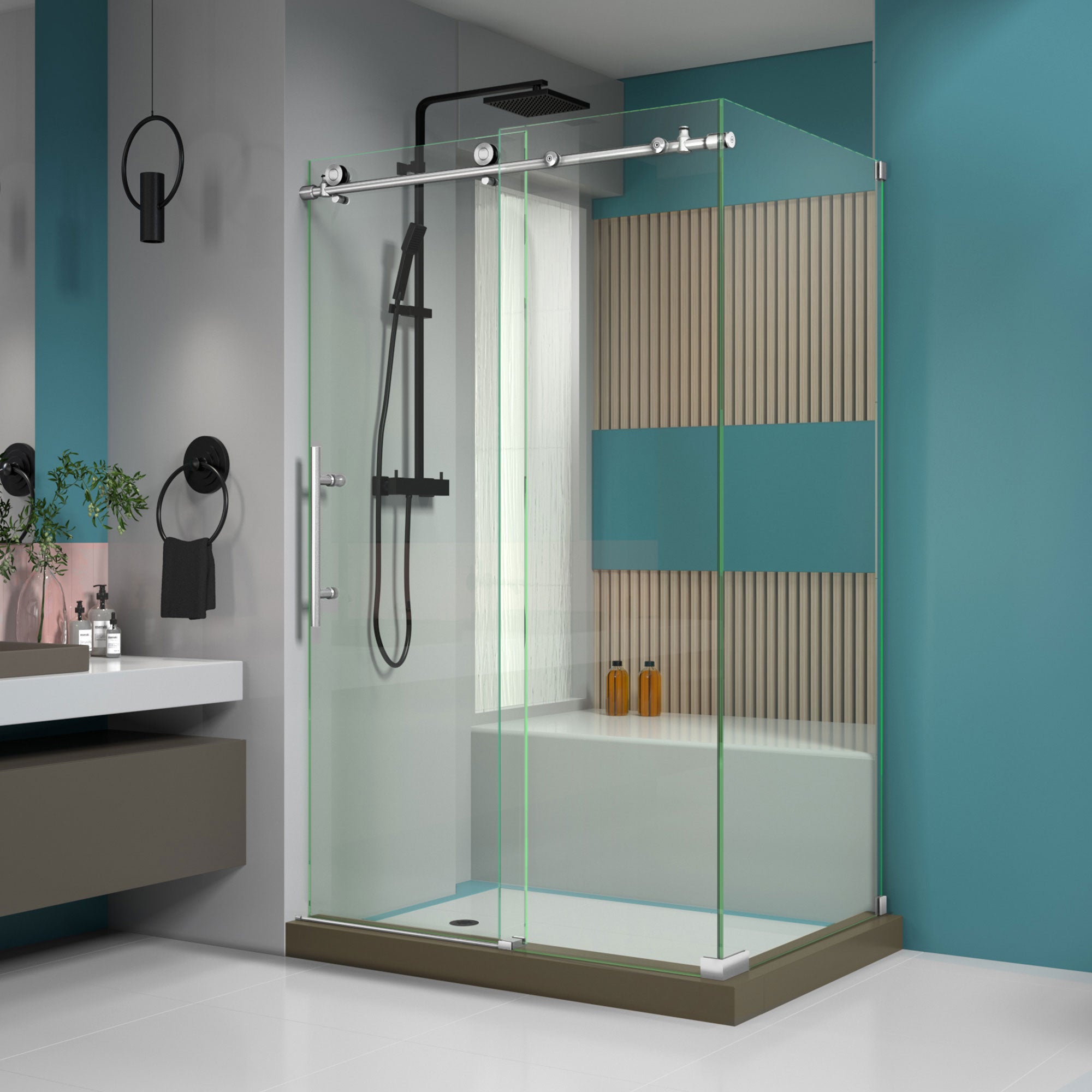 DreamLine Enigma X Frameless Sliding Shower Door - 34.5
