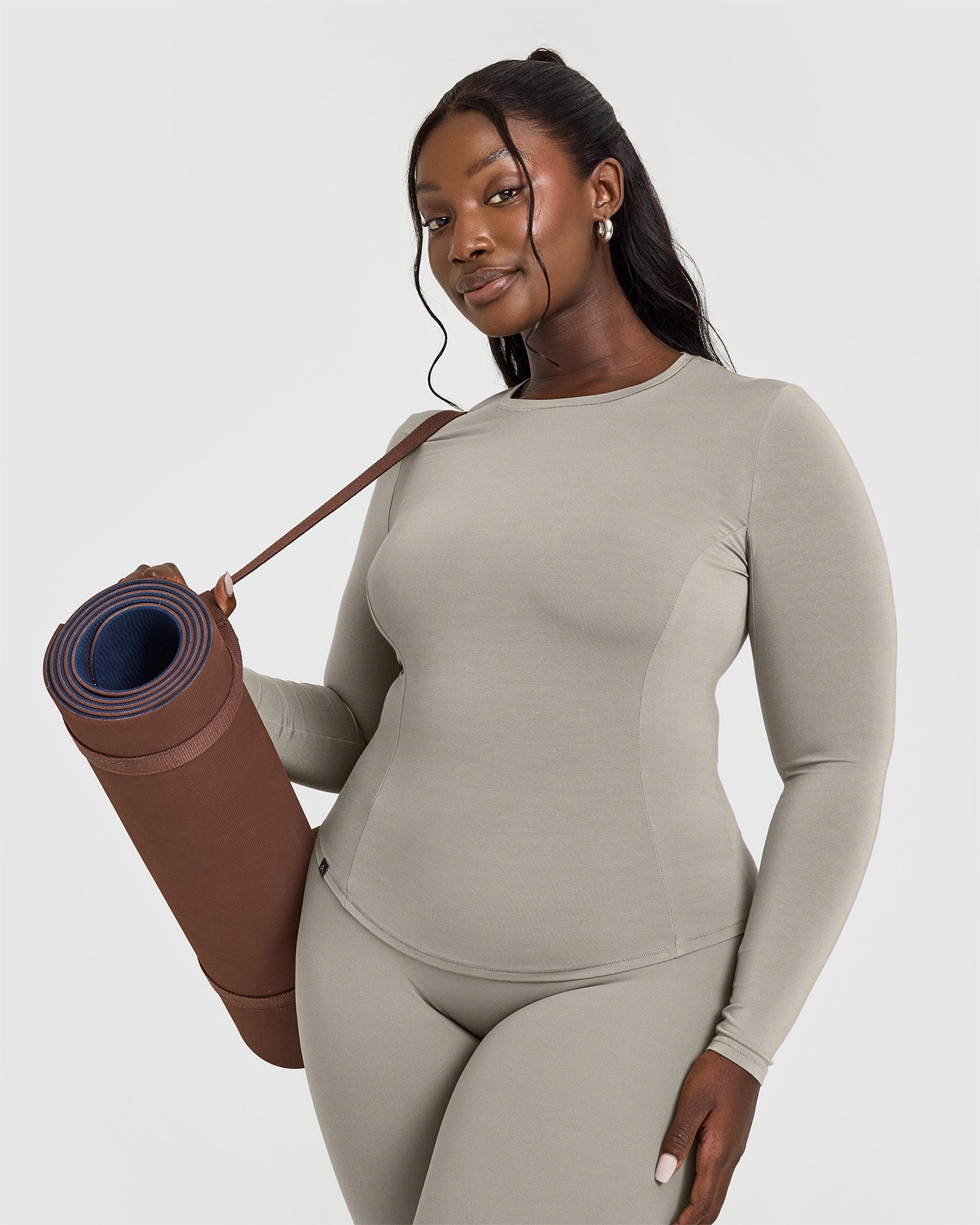 Mellow™ Soft Long Sleeve Top for Women - Cozy Warm Sand Color Winter Shirt | Perfect for Layering, Casual Outfits & Cold Weather Wear
