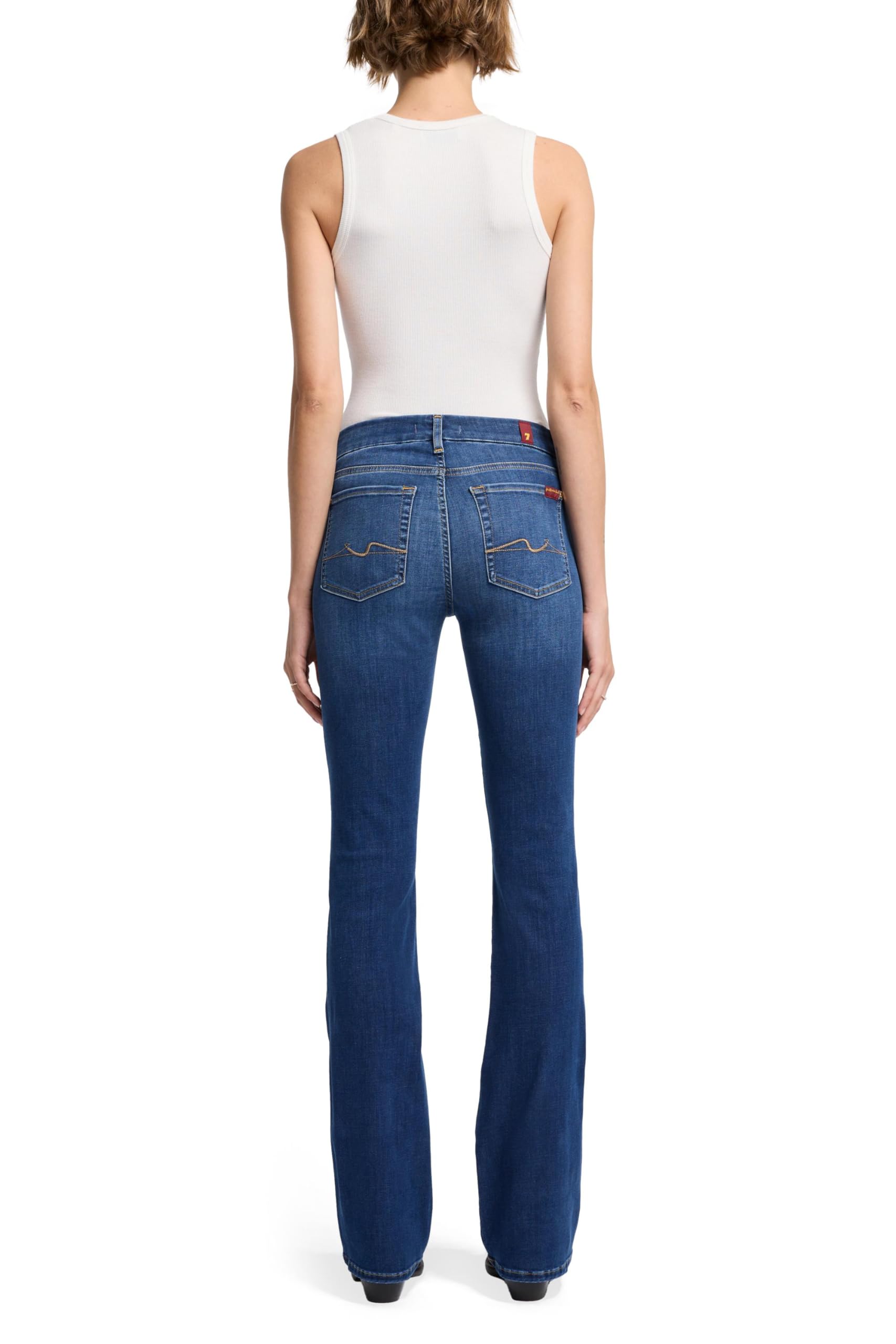 7 For All Mankind Women's Kimmie Bootcut Jeans - Stretch Denim Pants for Casual & Office Wear | Comfortable Mid-Rise Fit | Perfect for Everyday Style & Night Out
