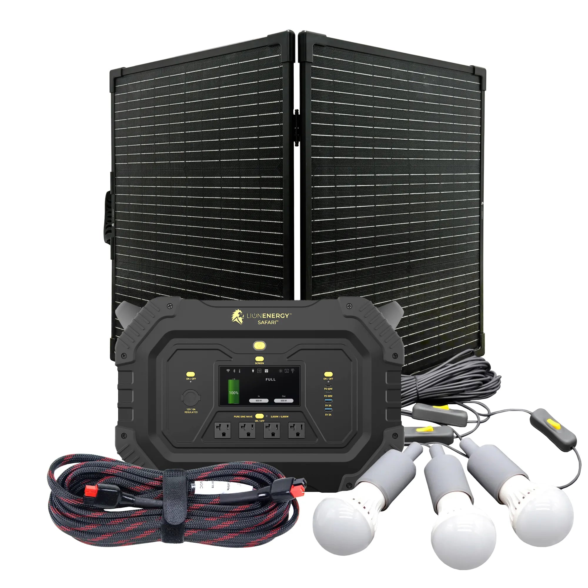 Portable Power Station 3000W 1612Wh LiFePO4 Battery - Solar Generator for Camping, RV, Emergency Backup & Outdoor Adventures