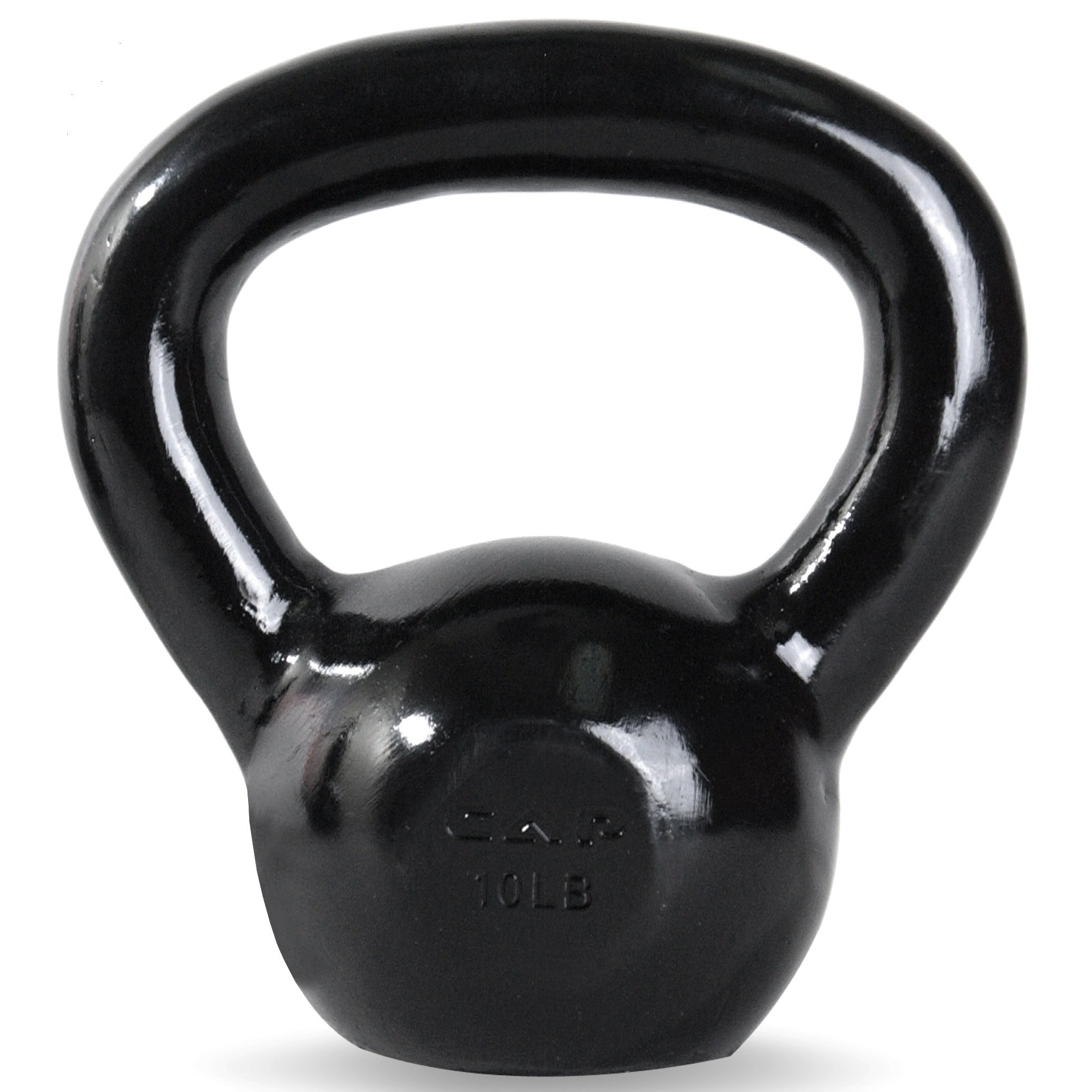 Cap Barbell Enamel Coated Cast Iron Kettlebell - 5-50 lbs Weight Options for Home Gym, CrossFit & Strength Training