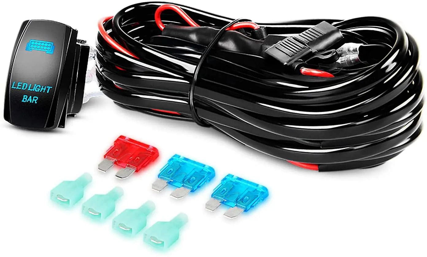 25 Inch 162W Double Row Spot Flood LED Light Bar with 12FT Wire & 5Pin Switch - Perfect for Off-Road Trucks, ATVs, Boats, and Outdoor Adventures