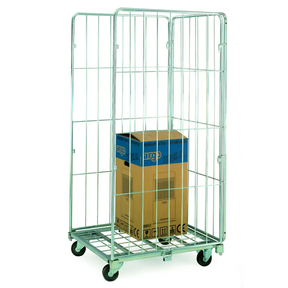 Foldable Roll Containers for Storage & Transport - Heavy Duty Utility Carts for Warehouse, Retail & Logistics Use