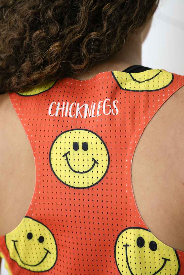 Women's Smileys Performance Singlet - Breathable Workout Tank Top for Running & Gym - Comfortable Athletic Activewear for Women