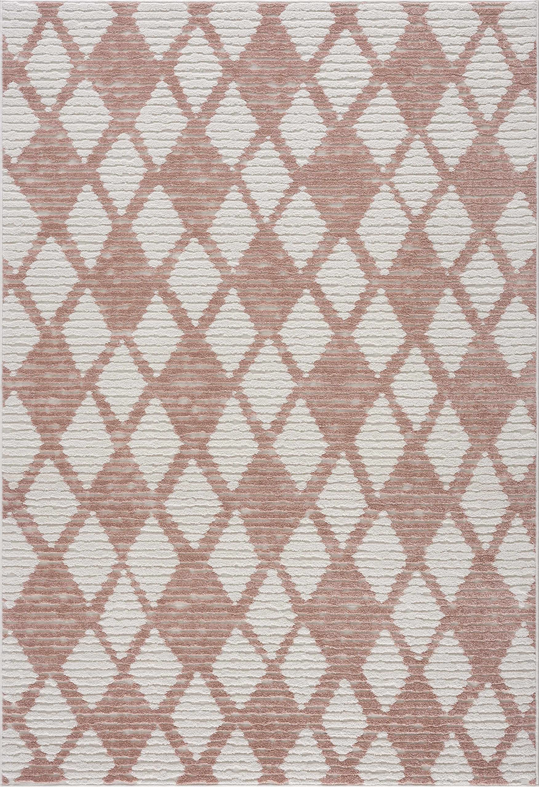 Premium Hauteloom Mansilingan Area Rug for Living Room, Bedroom & Outdoor Patio - Soft Beige & Brown Design - 6'7