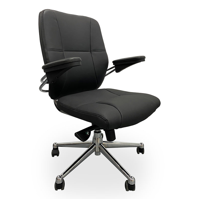 Premium Black Executive Office Chair - Ergonomic High Back Leather Chair for Home & Office Workspace, Conference Room, Gaming Desk - Adjustable Lumbar Support & Swivel Base