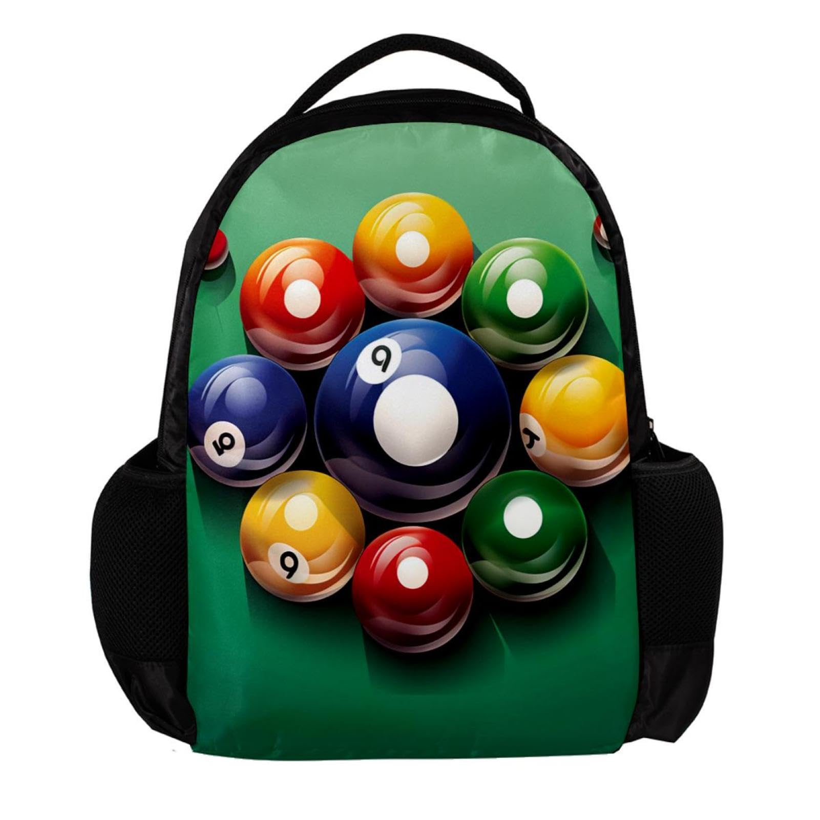 Premium Travel Backpack for Men & Women - Durable Carry-On Backpack with Billiard Design - Perfect for Business Trips, Hiking & College Campus Use