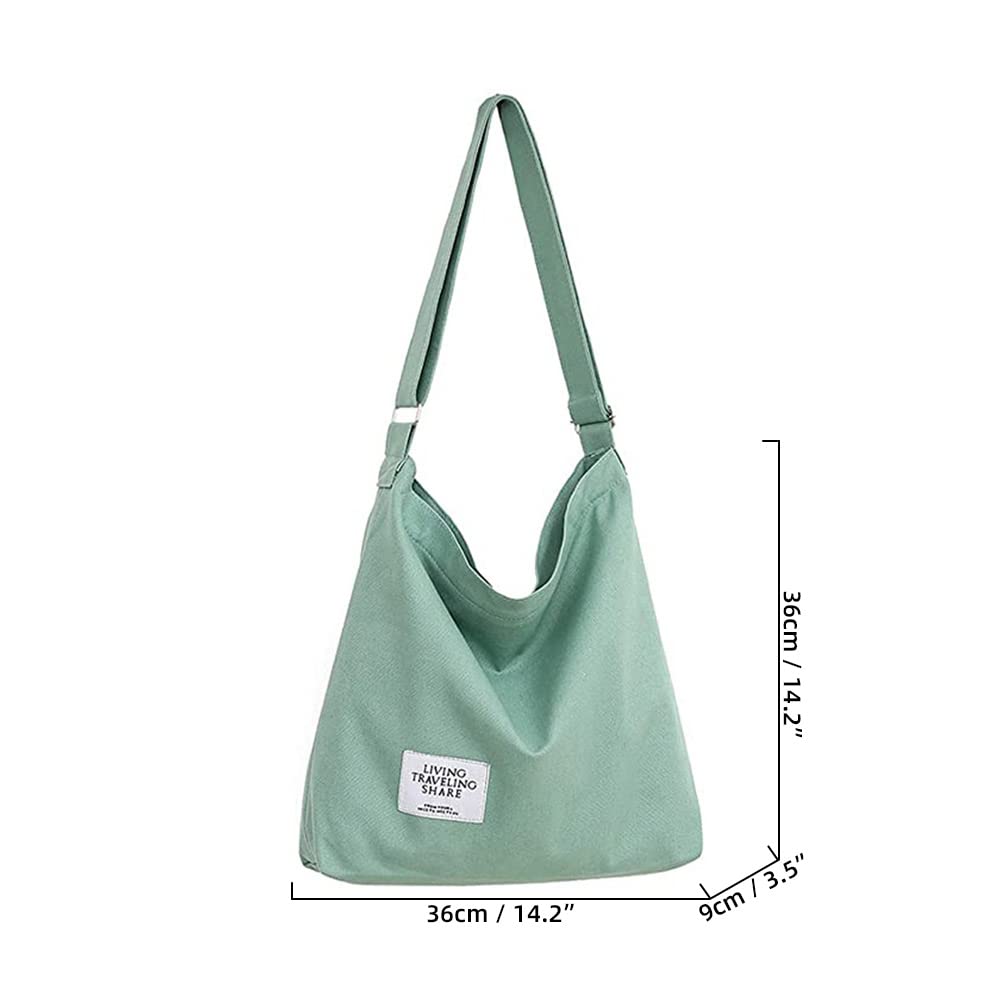 Stylish ROUROU Canvas Shoulder Bag for Women - Large Capacity Crossbody Purse & Tote Handbag | Perfect for Work, Travel & Everyday Use