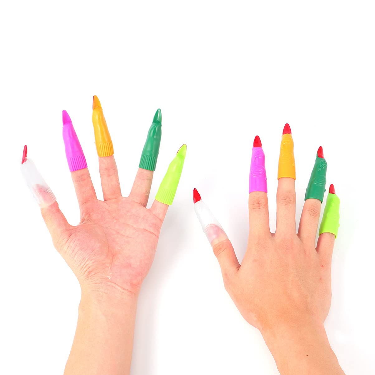 50 Pcs Halloween Spider Rings & Bat Rings Set - Witch Finger Fake Nails for Halloween Party Favors, Costume Accessories - Perfect for Trick or Treat, Haunted House Decorations & Spooky Themed Parties