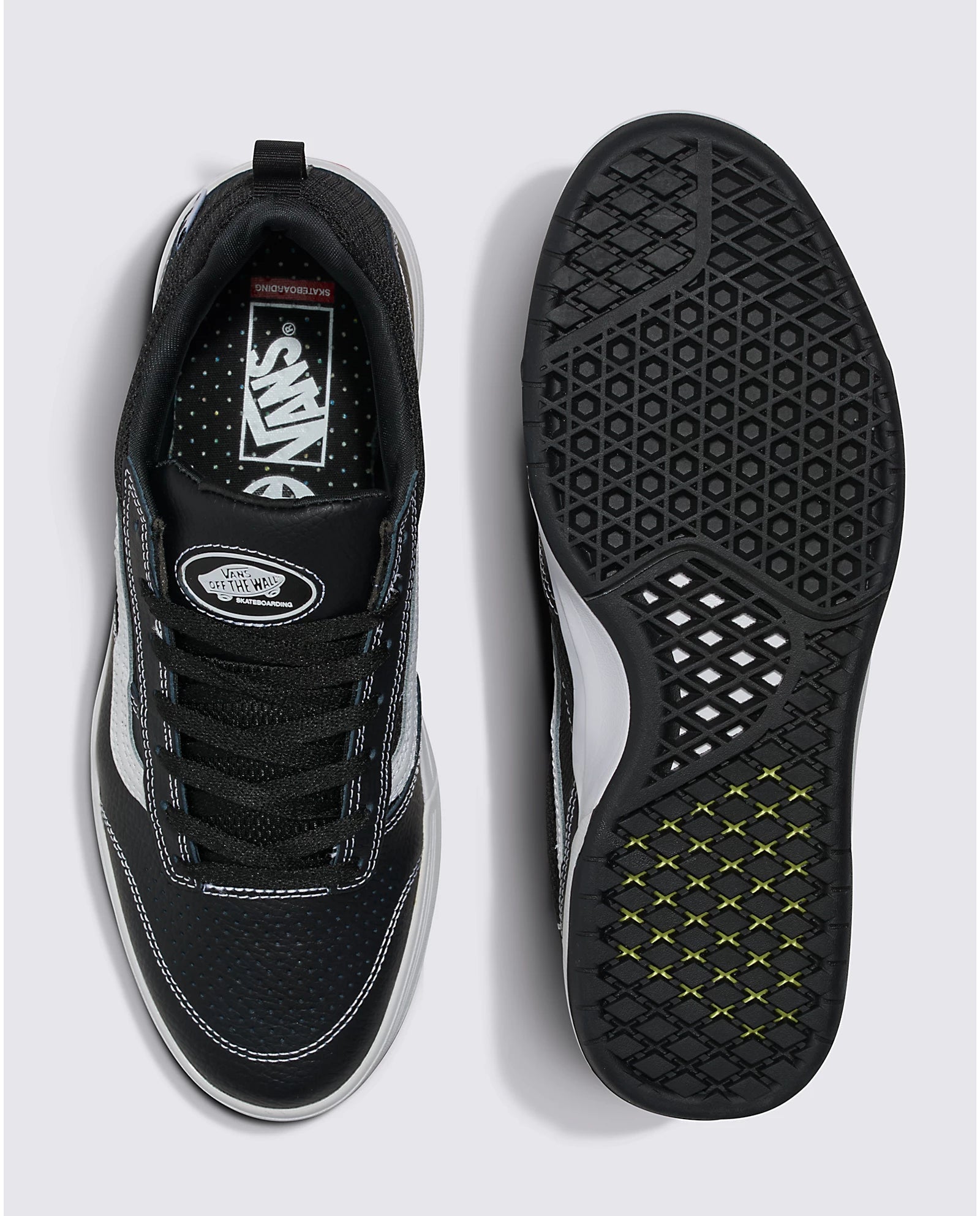 VANS Zahba Leather Sneakers for Men & Women - Black & White Casual Shoes for Walking, Running & Everyday Wear