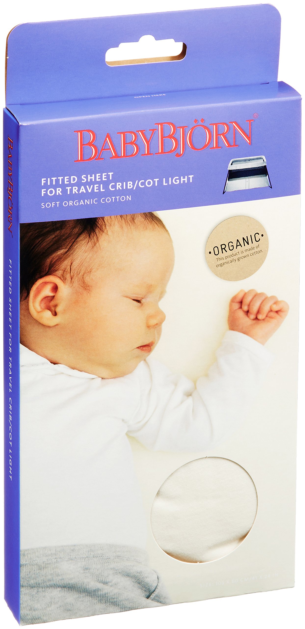 BabyBjorn Playard Sheets 043 035 - Soft & Breathable Crib Mattress Cover for Safe Baby Sleep | Fits Most Playards & Travel Cribs | Perfect for Nursery, Daycare & Travel Use