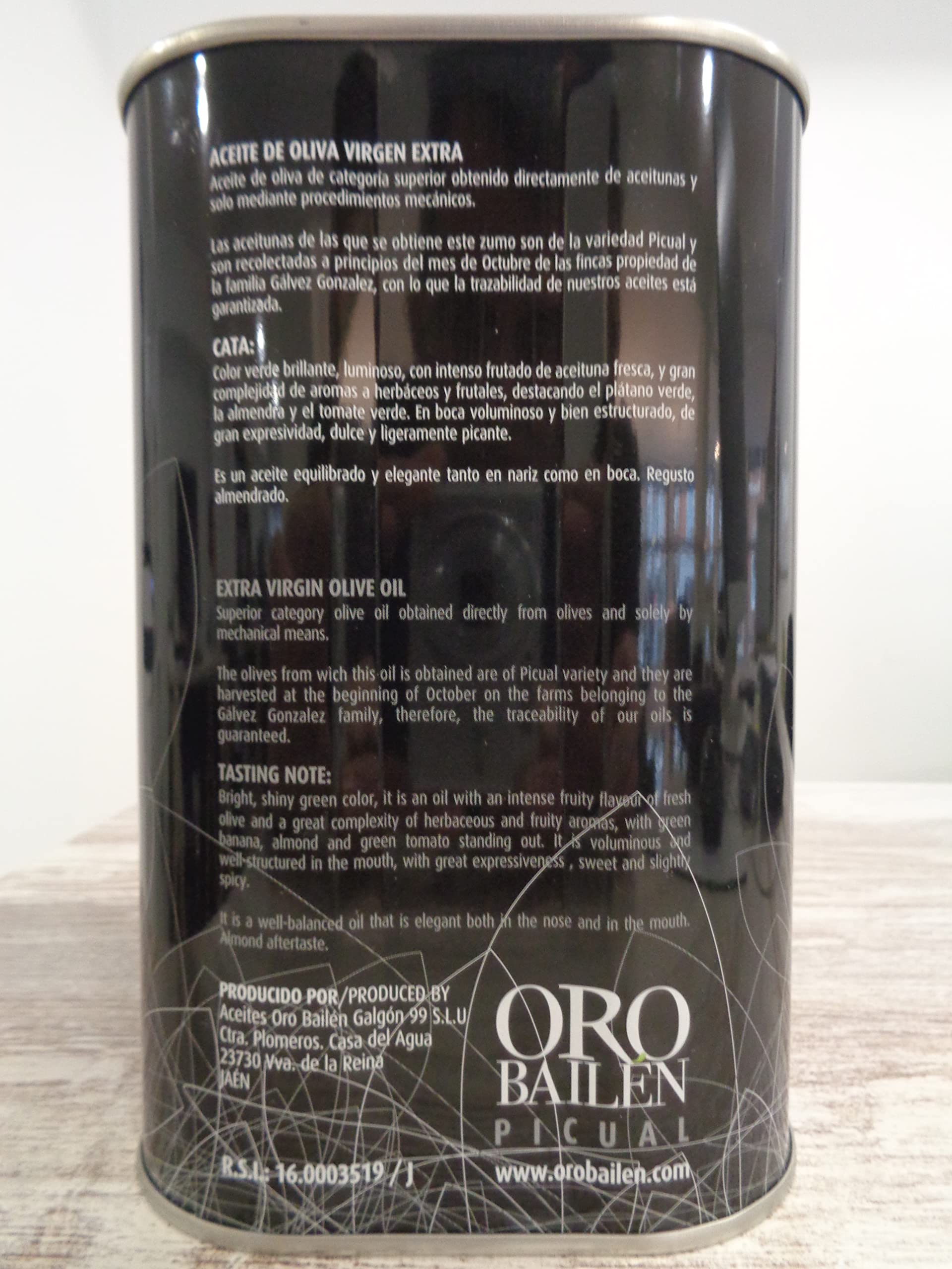 Premium Extra Virgin Olive Oil (Picual Variety) - 84 oz Metal Can - Cold Pressed, Unfiltered, Rich Antioxidants - Perfect for Cooking, Salad Dressing & Gourmet Recipes