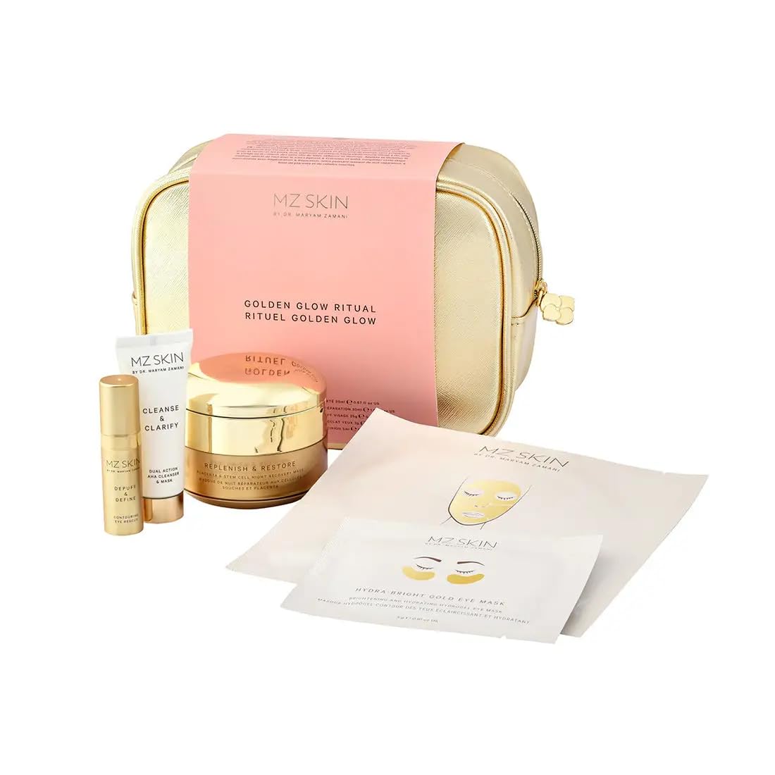 MZ SKIN Golden Glow Ritual Gift Set - Luxury Skincare Set with Anti-Aging Serum & Eye Cream | Perfect for Gifting & Self-Care Routine