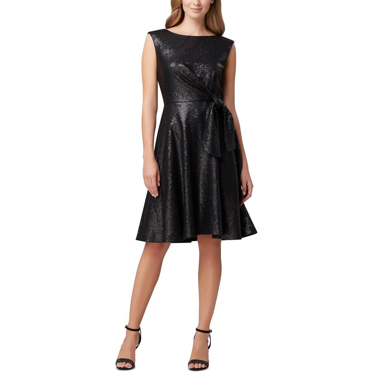 Tahari ASL Women's Sequin Mini Cocktail Party Dress - Elegant Evening Gown for Night Out, Club, Wedding Guest & Special Occasions