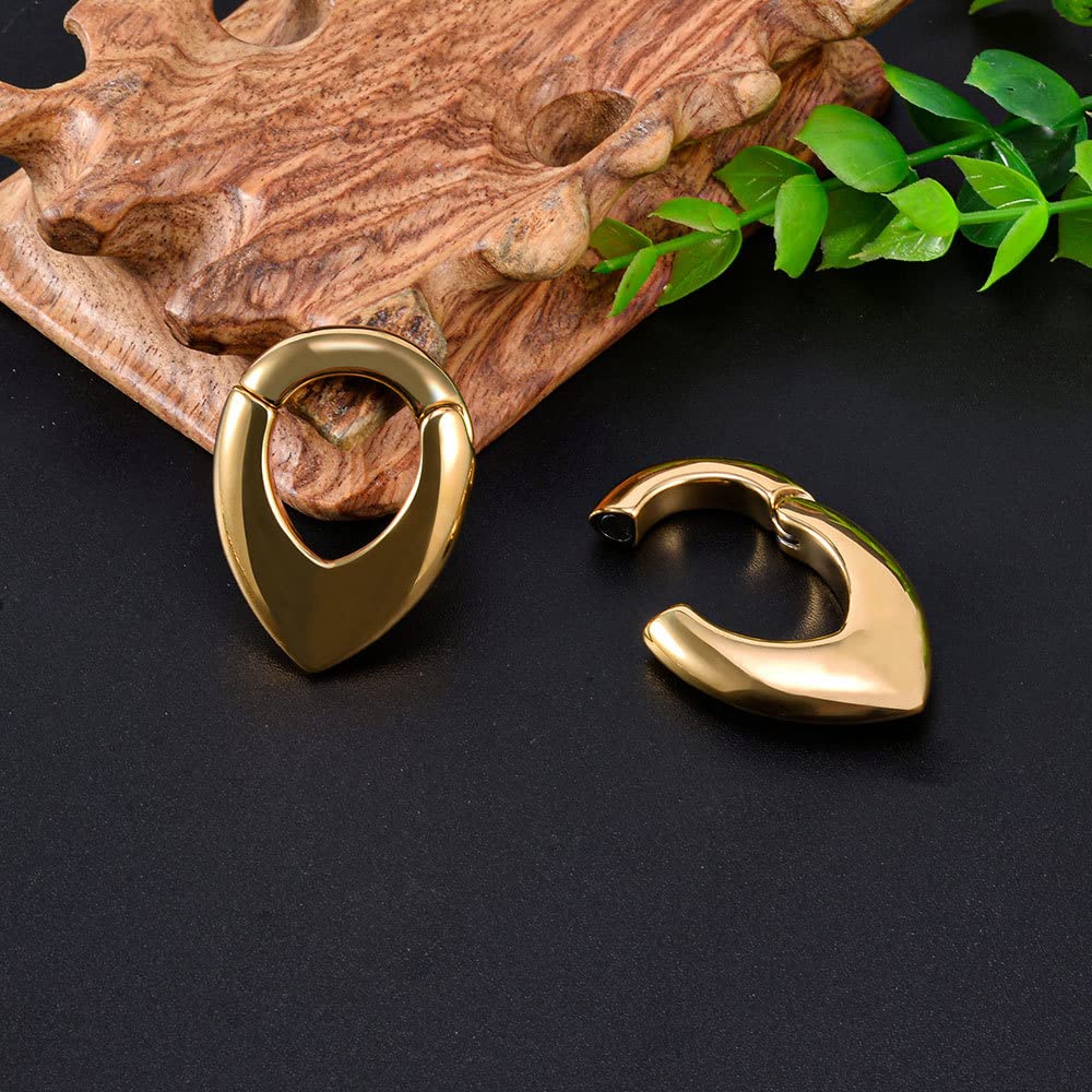 ERKUOO 2PC Stainless Steel Ear Gauges & Tunnels - 2g to 0g (6mm-8mm) - Body Jewelry for Ear Stretching, Plugs, Weights & Dangle Earrings - Perfect for Piercing Enthusiasts & Alternative Fashion Lovers